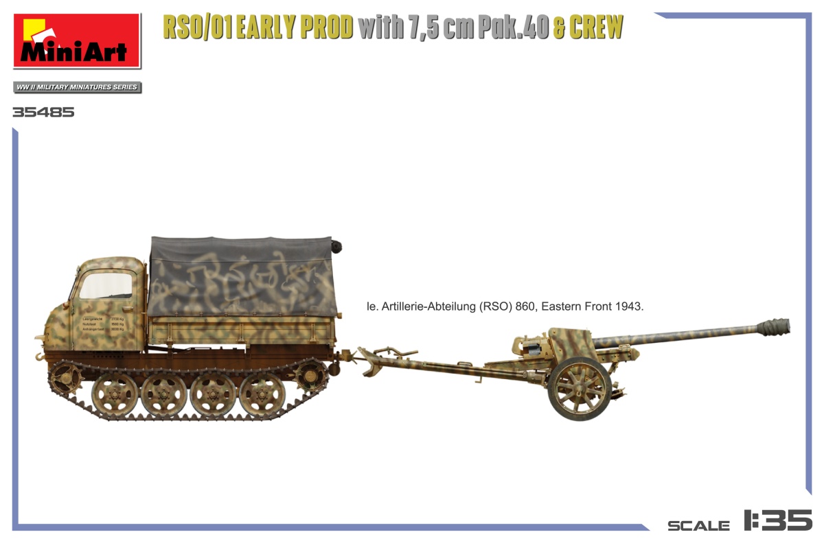 Zdjęcie RSO/01 Early Prod. z 7,5 cm Pak.40 & załogą 1:35 MiniArt 35485