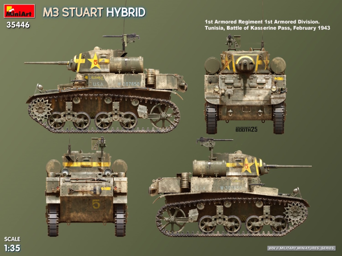 Zdjęcie M3 Stuart Hybrid 1:35 MiniArt 35446