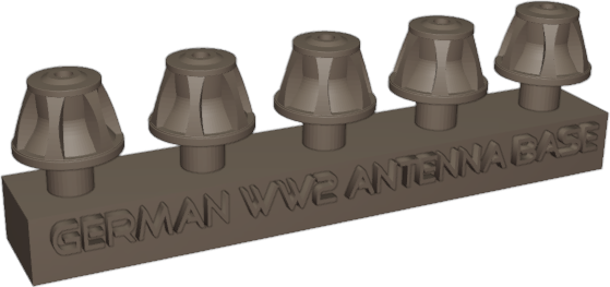 Zdjęcie Niemieckie podstawy anten #1 1:35 Yamamoto Model Parts YMP3512 (5 szt.)