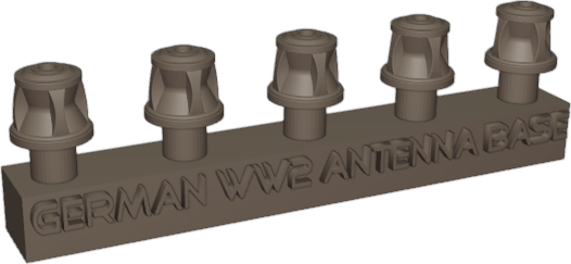 Zdjęcie Zestaw niemieckich podstaw anten #2 (5 szt.) 1:35 Yamamoto Model Parts YMP3513