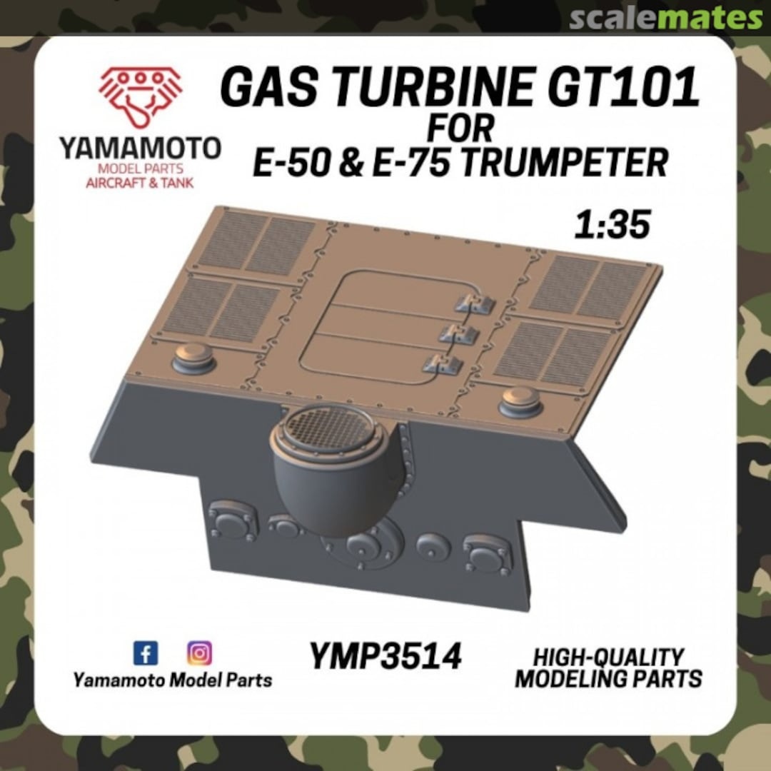 Zdjęcie Turbina gazowa GT101 do E-50 & E-75 Trumpeter 1:35 Yamamoto Model Parts YMP3514