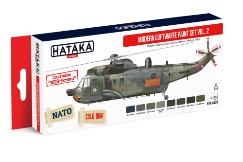 Zestaw farb Modern Luftwaffe Paint Set Vol. 2 8x17ml Hataka HTK-AS55