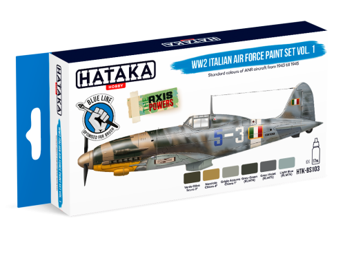 Zestaw farb WW2 Italian Air Force Paint Set Vol. 1 6x17ml Hataka HTK-BS103
