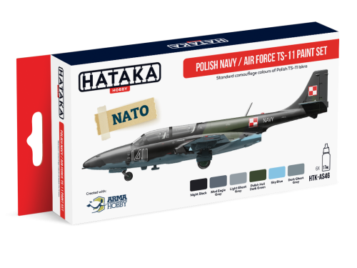 Zestaw farb Polish Navy / Air Force TS-11 6x17ml Hataka HTK-AS46