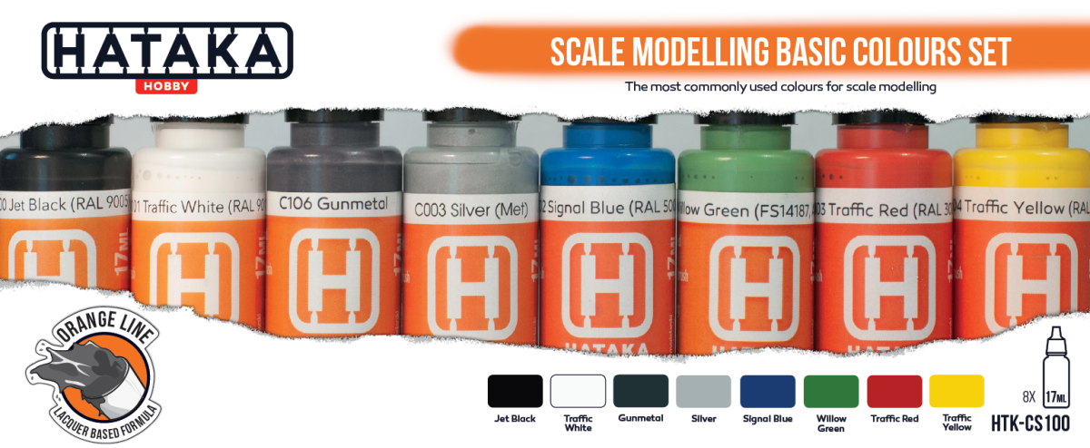 Zdjęcie dodatkowe produktu Zestaw Hataka CS100 Scale modelling basic colours set (8szt.)
