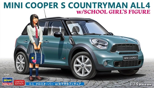 Mini Cooper S Countryman ALL4 z figurką uczennicy 1:24 Hasegawa SP559