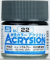 Zdjęcie Mr. Hobby N022 Neutral Gray farba 10ml N022