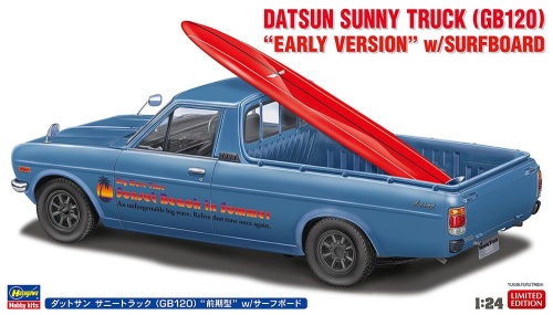 Datsun Sunny Truck (GB120) "Early Version" z deską surfingową 1:24 Hasegawa 20778