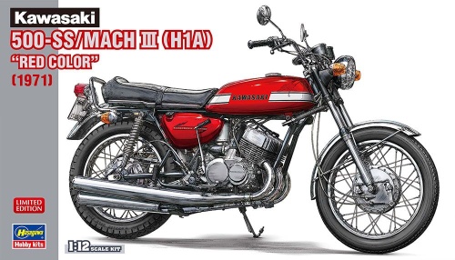Kawasaki 500-SS/MACH III (H1A) "Red Color" (1971) 1:12 Hasegawa 21775