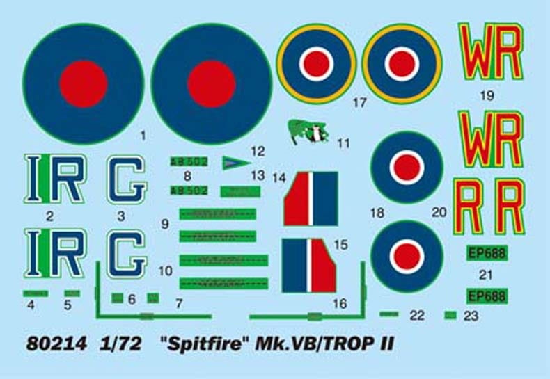 Zdjęcie dodatkowe produktu Spitfire MK.Vb TROP 1:72 Hobby Boss 80214
