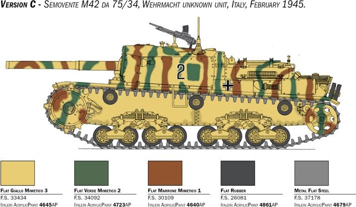 Zdjęcie Semovente M42 da 75/34 1:35 Italeri 6759