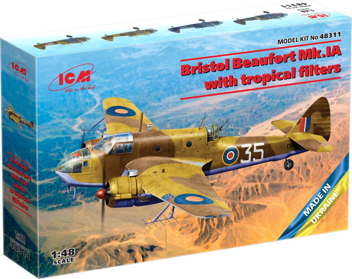Zdjęcie Bristol Beaufort Mk.IA z filtrami tropikalnymi 1:48 ICM 48311