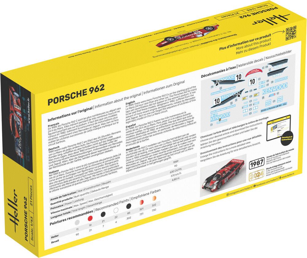 Zdjęcie Porsche 962 1:43 Heller 56109 STARTER KIT