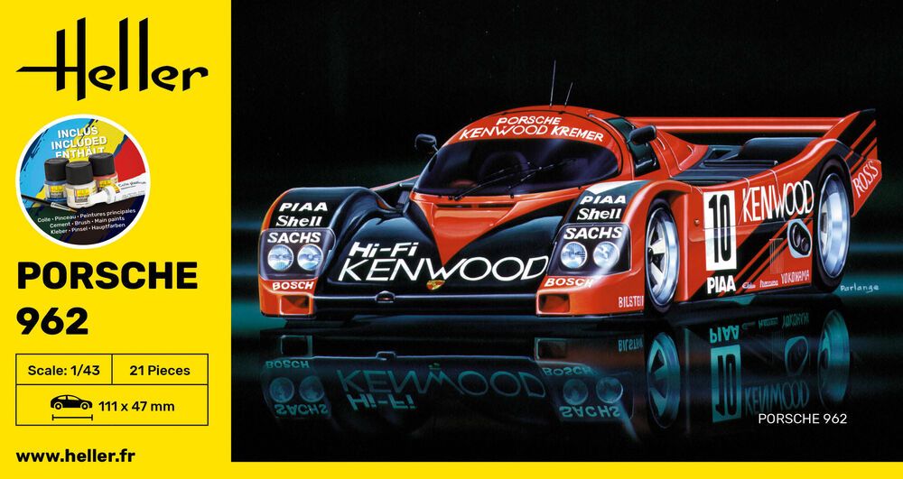 Zdjęcie Porsche 962 1:43 Heller 56109 STARTER KIT