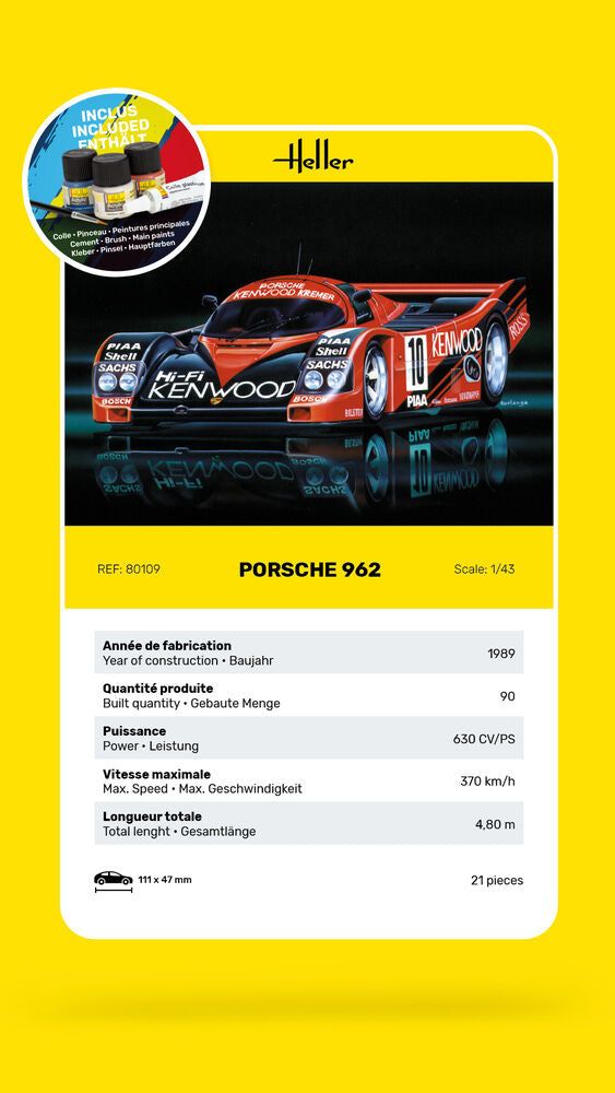 Zdjęcie Porsche 962 1:43 Heller 56109 STARTER KIT