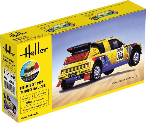 Peugeot 205 Turbo Rally 1:43 Heller 56189 STARTER KIT