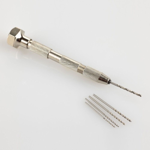 Wiertarka ręczna z zestawem 5 wierteł (1, 1.2, 1.4, 1.5, 1.8 mm) Heller 99019