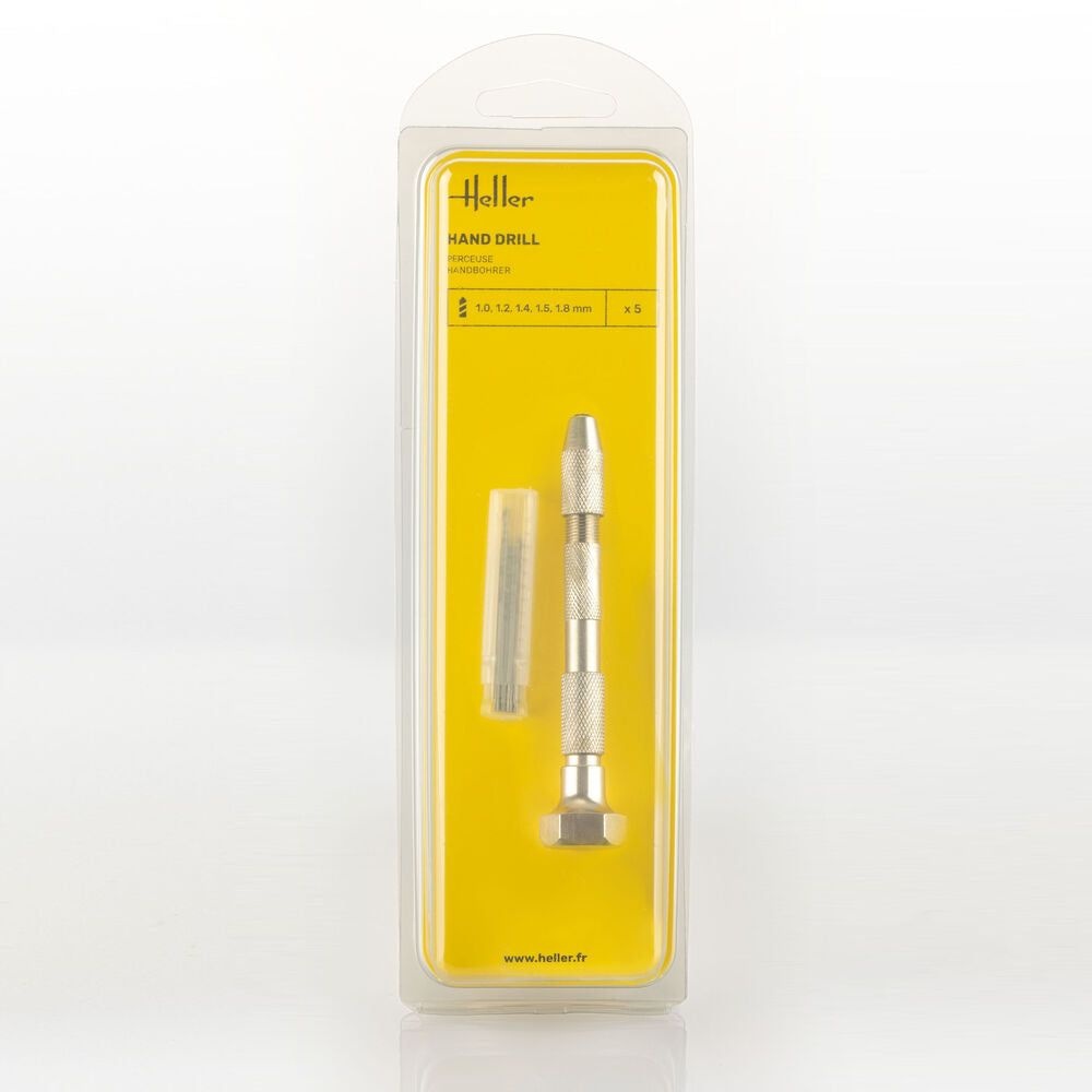 Zdjęcie Wiertarka ręczna z zestawem 5 wierteł (1, 1.2, 1.4, 1.5, 1.8 mm) Heller 99019