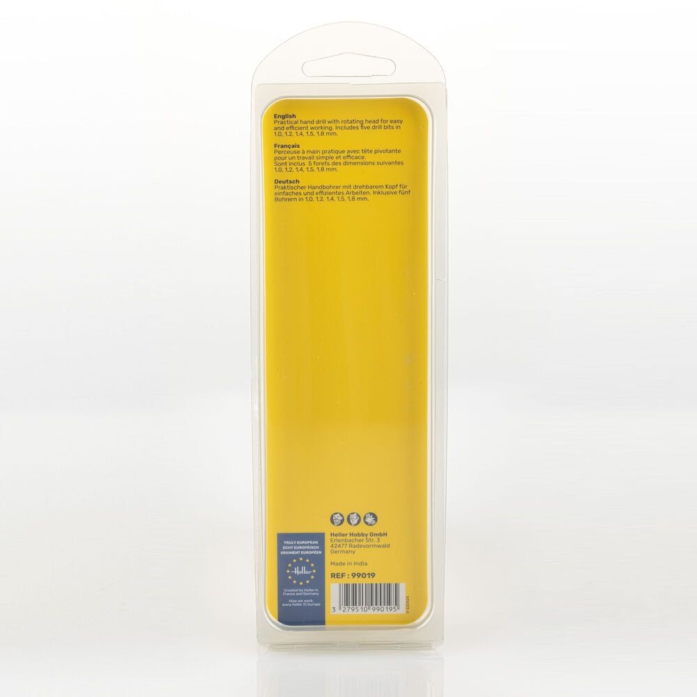 Zdjęcie Wiertarka ręczna z zestawem 5 wierteł (1, 1.2, 1.4, 1.5, 1.8 mm) Heller 99019