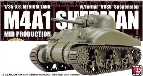 M4A1 Sherman MID z wczesnym zawieszeniem VVSS 1:35 Asuka AS001