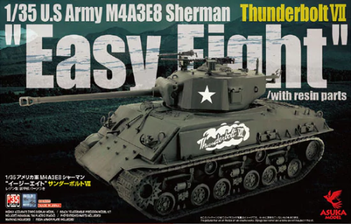 M4A3E8 Sherman Thunderbolt VII "Easy Eight" z częściami żywicznymi 1:35 Asuka 35-040