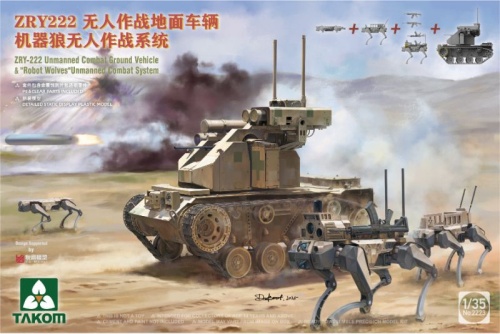ZRY-222 Unmanned Combat Ground Vehicle z Robot Wolves 1:35 Takom 2223