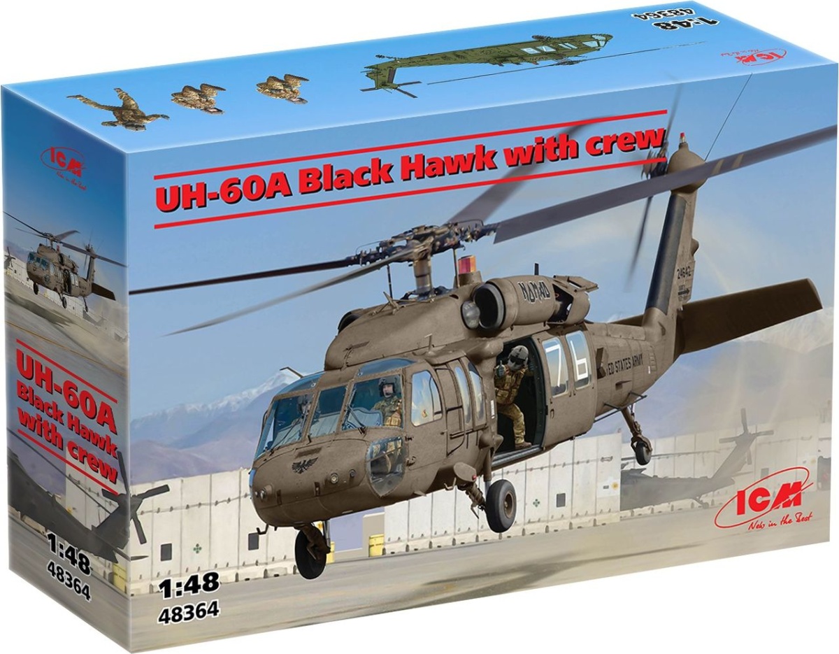 Zdjęcie UH-60A Black Hawk z załogą 1:48 ICM 48364