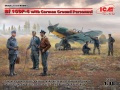 Zdjęcie Messerschmitt Bf 109F-4 z niemieckim personelem naziemnym 1:48 ICM 48805