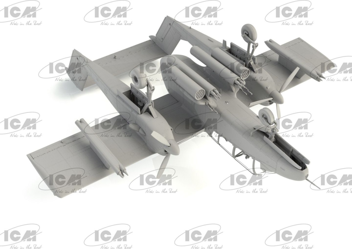 Zdjęcie Vietnam USAF Airfield (Cessna O-2A, OV-10A Bronco, US Pilots and Ground Personnel) 1:48 ICM DS4803