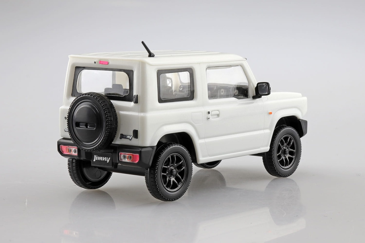 Zdjęcie dodatkowe produktu Suzuki Jimny Pure White Pearl SNAP KIT 1:32 Aoshima 058176