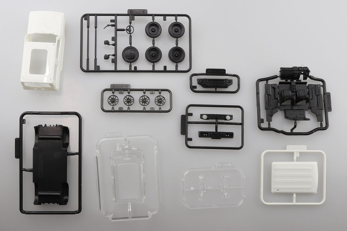 Zdjęcie dodatkowe produktu Suzuki Jimny Pure White Pearl SNAP KIT 1:32 Aoshima 058176