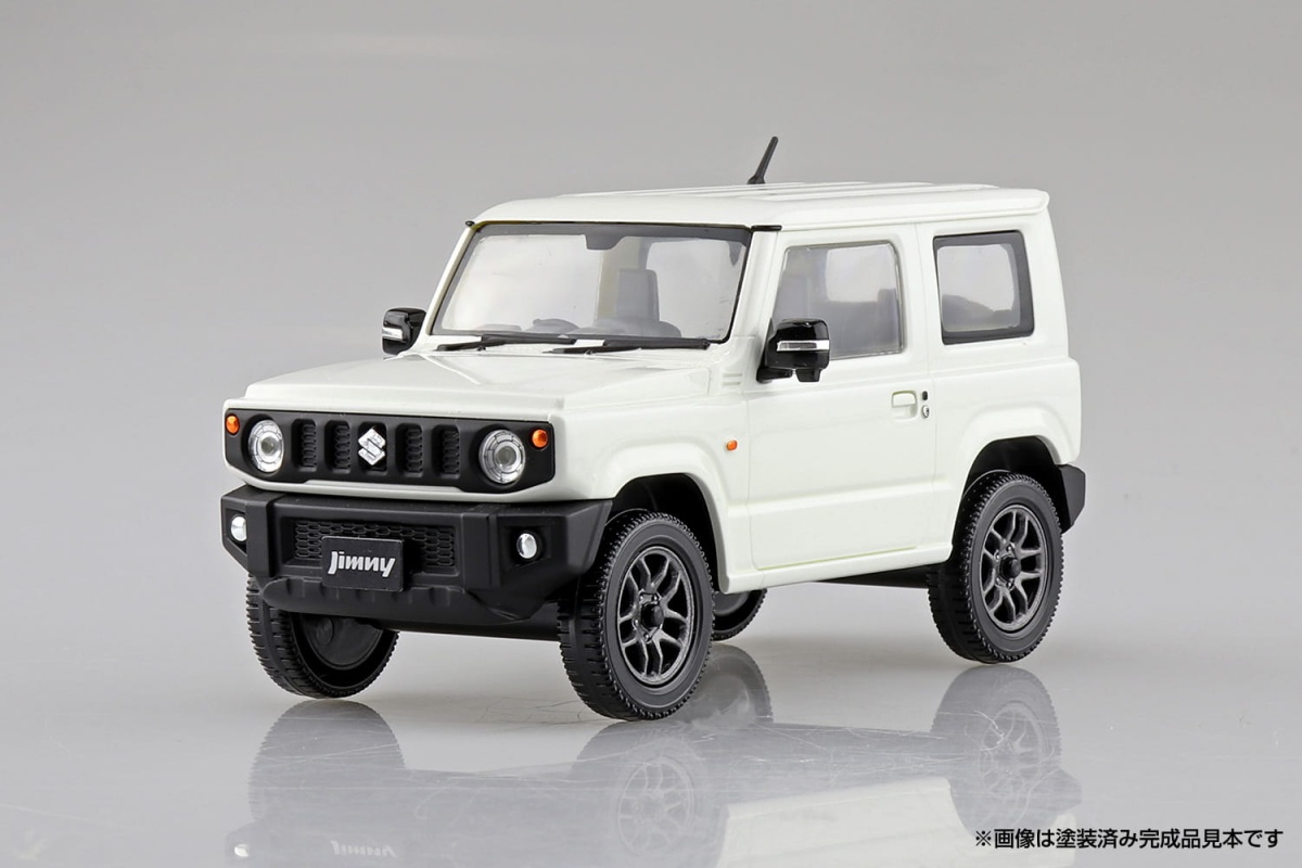 Zdjęcie dodatkowe produktu Suzuki Jimny Pure White Pearl SNAP KIT 1:32 Aoshima 058176