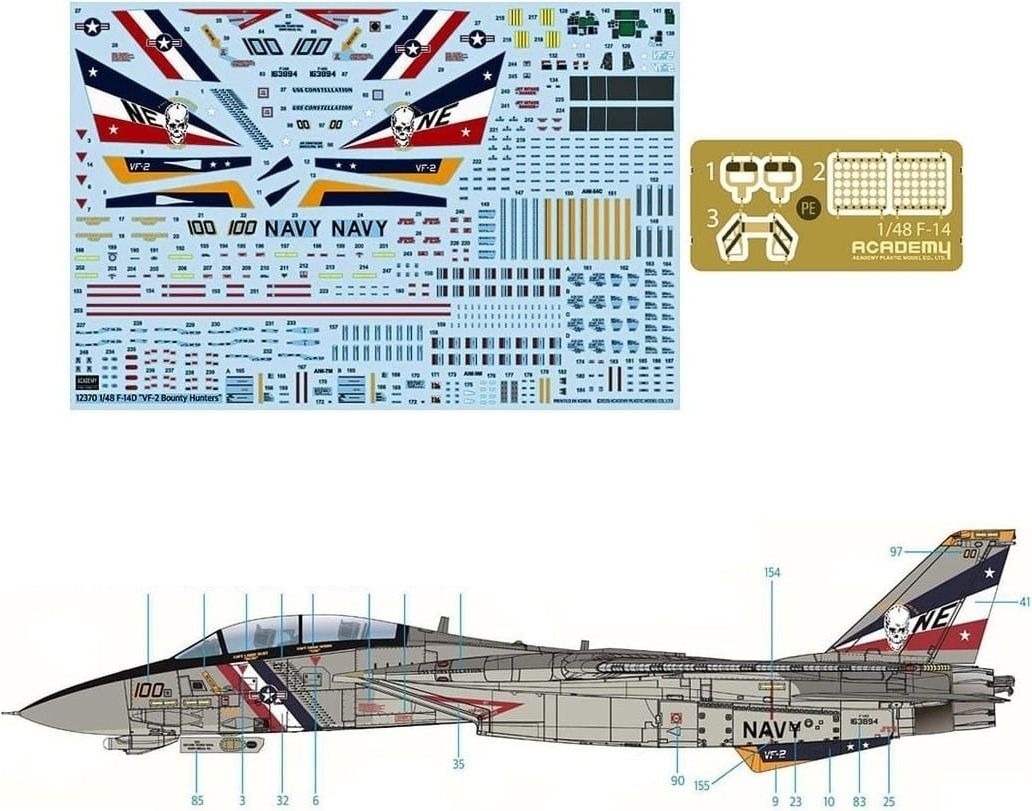Zdjęcie USN F-14D VF-2 Bounty Hunters 1:48 Academy 12370