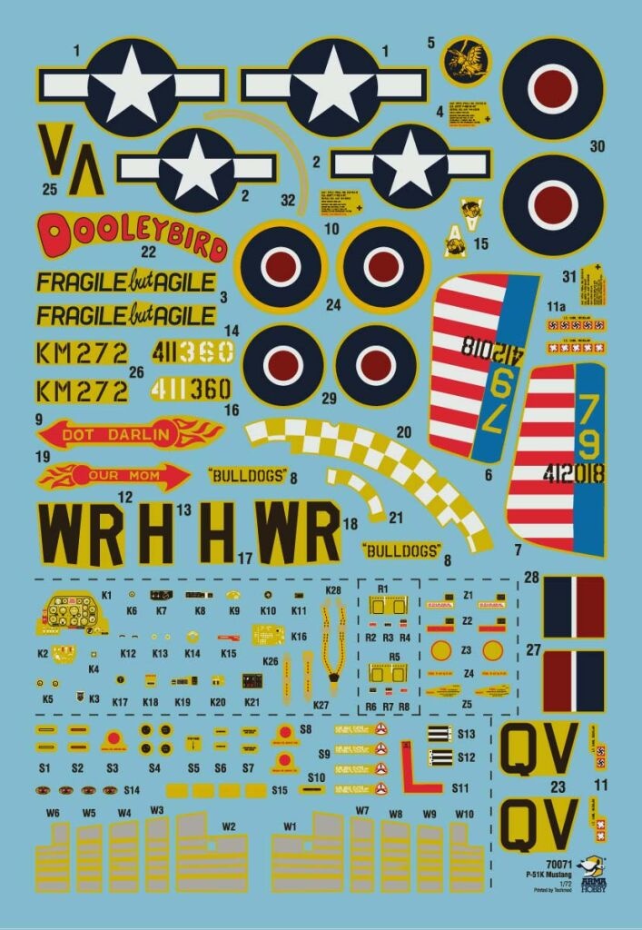Zdjęcie P-51K Mustang 1:72 Arma Hobby 70071
