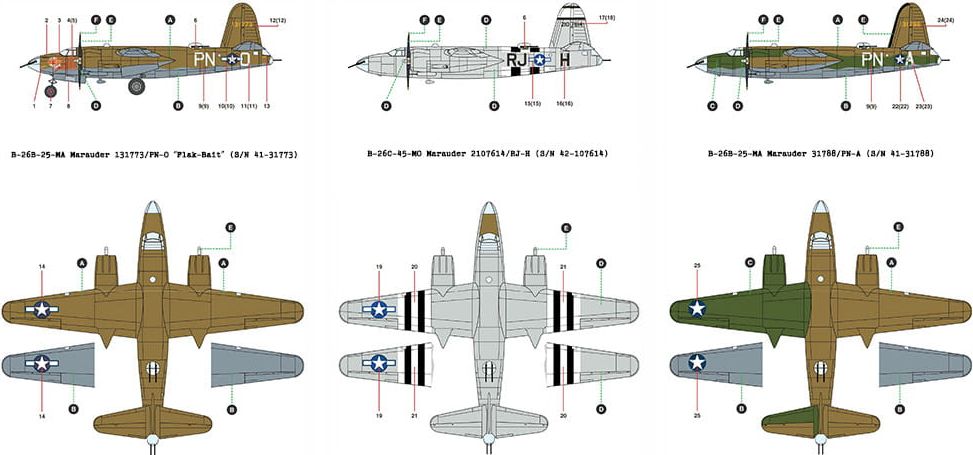 Zdjęcie USAAF B-26B "Marauder" 1:144 Academy 12656