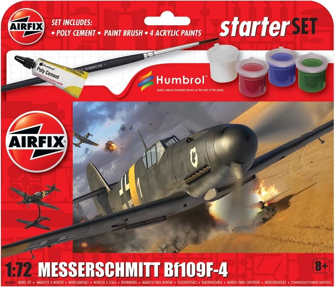 Zdjęcie Messerschmitt Bf109F-4 Starter Set 1:72 Airfix 55014