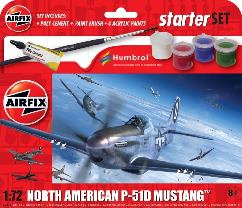 North American P-51D Mustang Starter Set 1:72 Airfix 55013