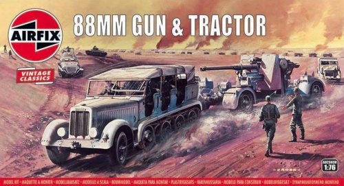 88mm Flak Gun and Tractor 1:76 Airfix 02303V