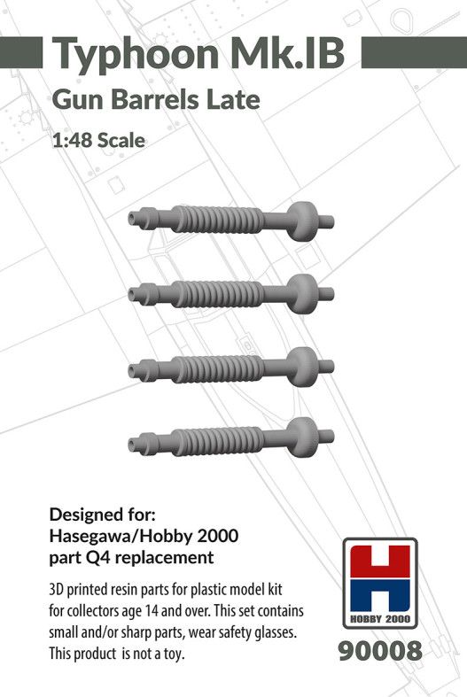 Zdjęcie Typhoon Mk.IB Gun Barrels Late 1:48 Hobby 2000 90008