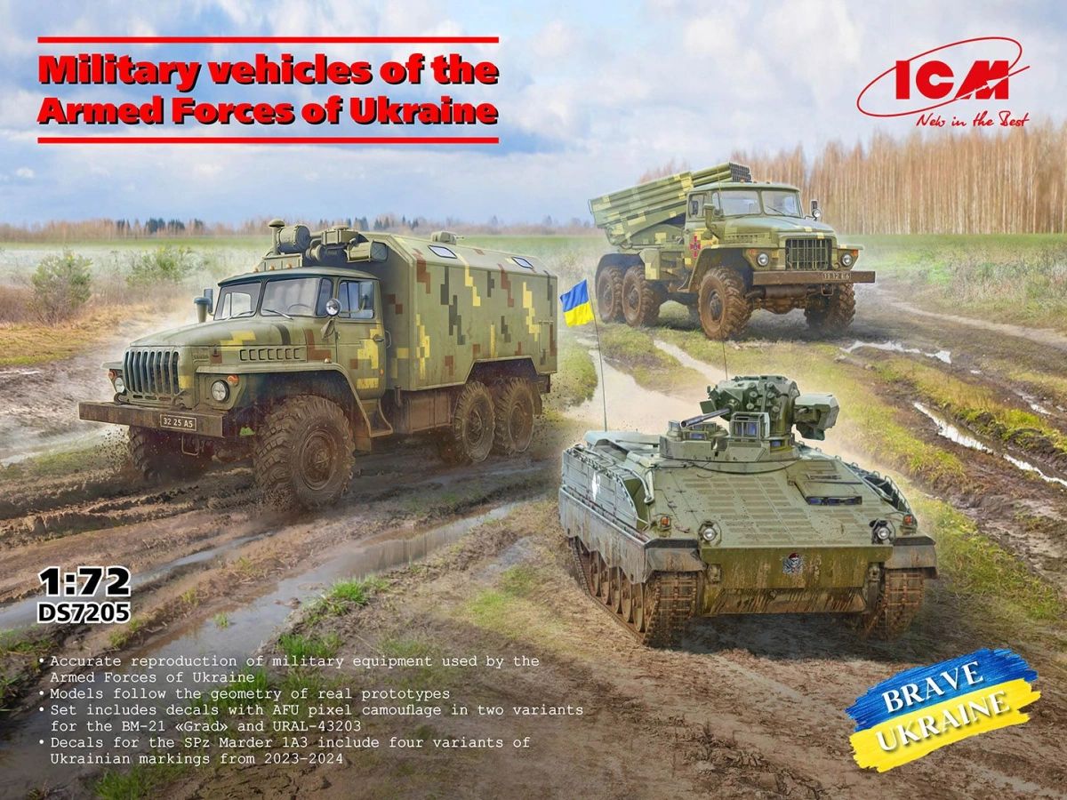 Zdjęcie Pojazdy wojskowe Sił Zbrojnych Ukrainy 1:72 ICM DS7205
