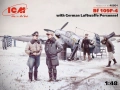 Zdjęcie Messerschmitt Bf 109F-4 z personelem niemieckiej Luftwaffe 1:48 ICM 48804