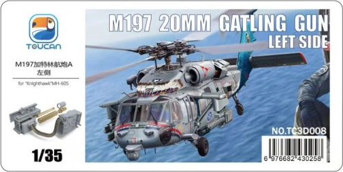 M197 20 mm Gatling Gun lewa strona (do MH-60S Knighthawk) 1:35 Zimi Model TC3D008