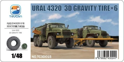 URAL 4320 opony grawitacyjne (6 szt.) 1:48 Zimi Model TC3D015