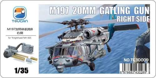 M197 20 mm Gatling Gun Right Side (do MH-60S Knighthawk) 1:35 Zimi Model TC3D009