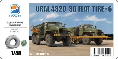 URAL 4320 3D Flat Tire (4 szt.) Zimi Model TC3D016