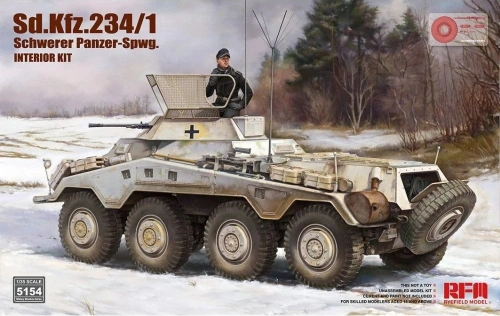 Sd.Kfz. 234/1 Schwerer Panzer-Spwg. z pełnym wnętrzem 1:35 Rye Field Model 5154