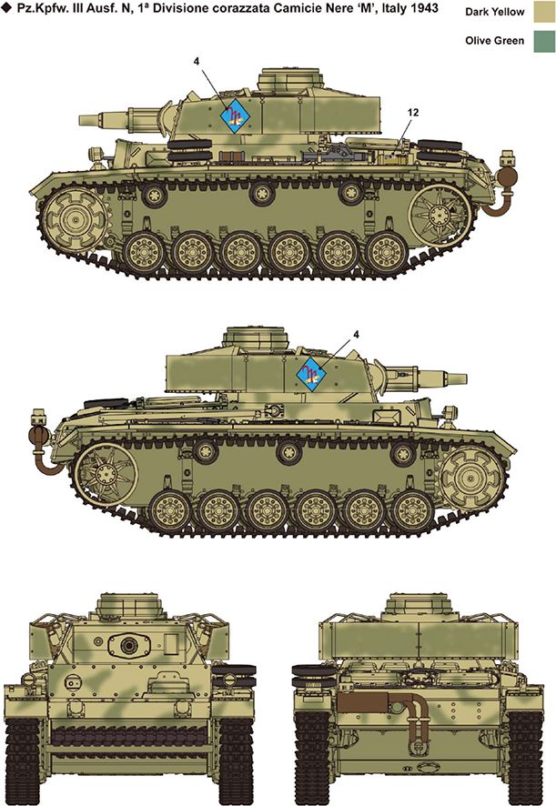 Zdjęcie German Panzer III Ausf. N "Afrika Korps" 1:35 Academy 13567