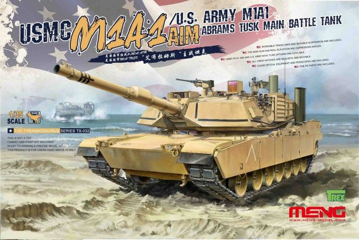 Zdjęcie M1A1 AIM / M1A1 Abrams TUSK 1:35 Meng TS-032