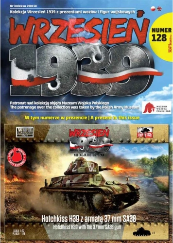 Hotchkiss H39 z armatą 37 mm SA38 1:72 First To Fight PL1939-128