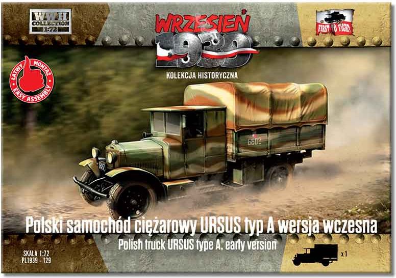 Zdjęcie Polski samochód ciężarowy URSUS typ A wersja wczesna 1:72 First To Fight PL1939-129